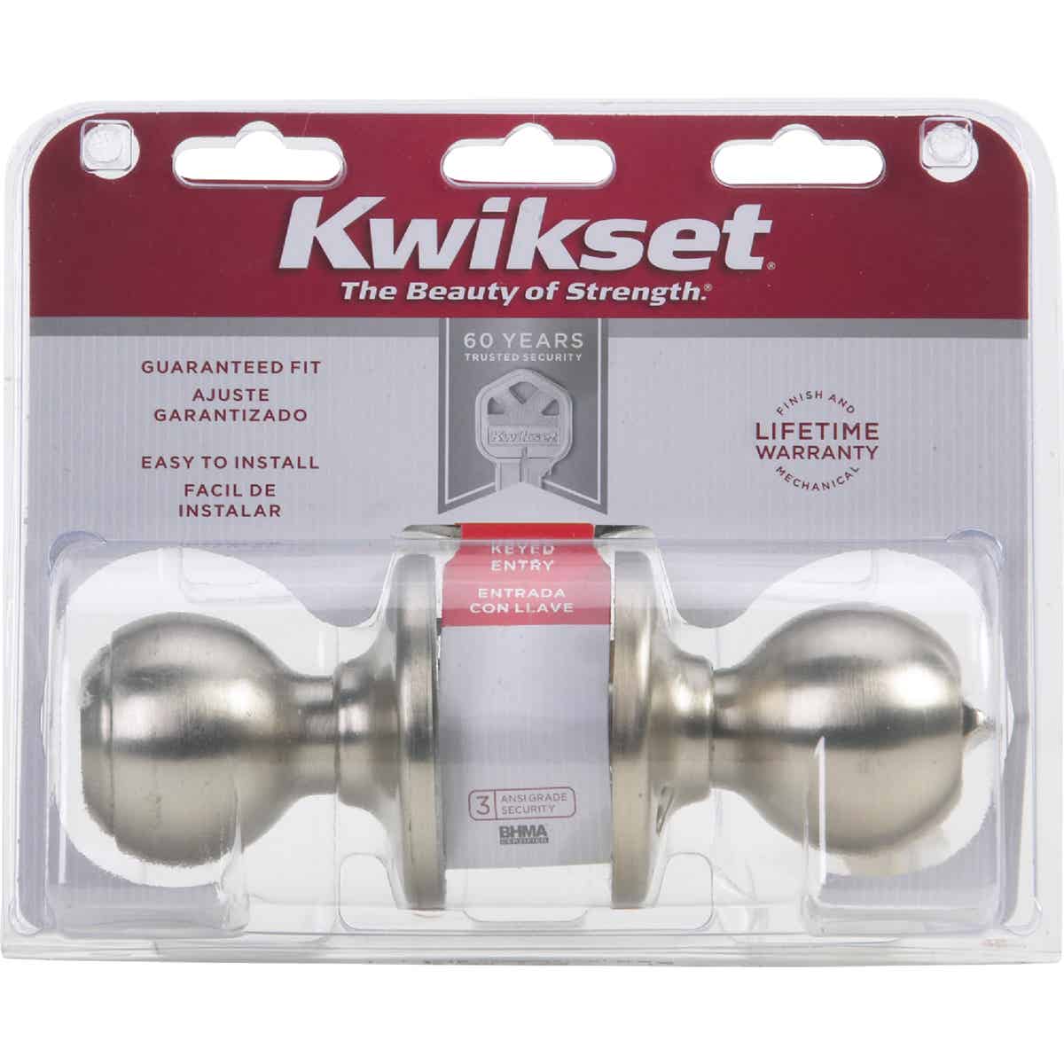 Kwikset Polo Satin Nickel Entry Door Knob  Image 3
