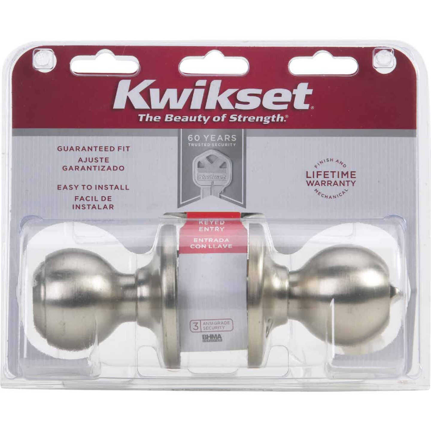 Kwikset Polo Satin Nickel Entry Door Knob Image 3