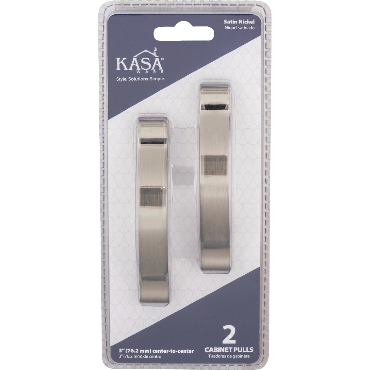  KasaWare 4-1/16 In. Overall Length Satin Nickel Arch Pull (2-Pack) Image 3