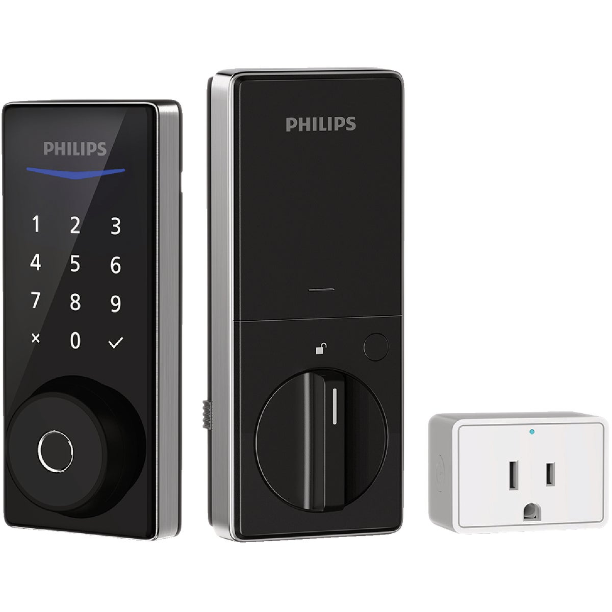Philips Bluetooth & Fingerprint Touchscreen Electronic Deadbolt, Satin Nickel Image 3