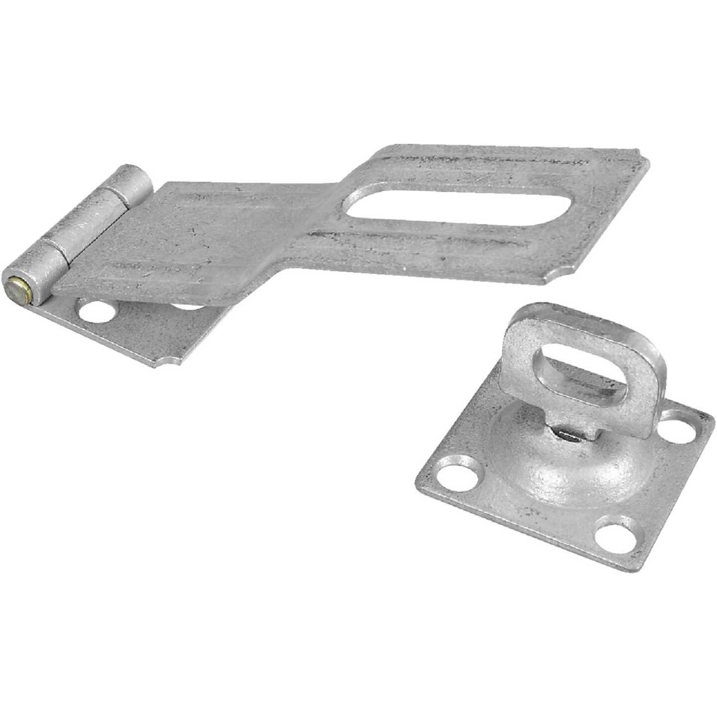 National Hardware 4-1/2 In. Galvanized Swivel Safety Hasp Image 1