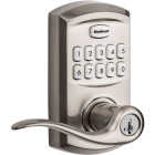 Kwikset 917 SmartCode Satin Nickel Electronic Lever With SmartKey Image 1