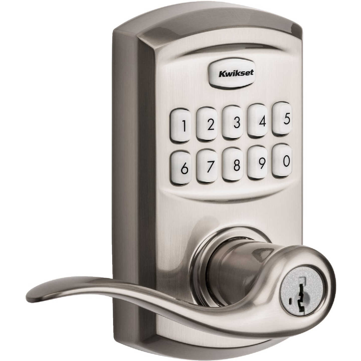 Kwikset 917 SmartCode Satin Nickel Electronic Lever With SmartKey Image 1