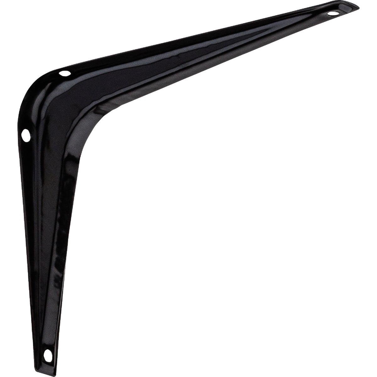 National Hardware 5 In. D. x 6 In. H. Black Steel Shelf Bracket Image 1
