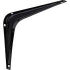 National Hardware 5 In. D. x 6 In. H. Black Steel Shelf Bracket Image 1