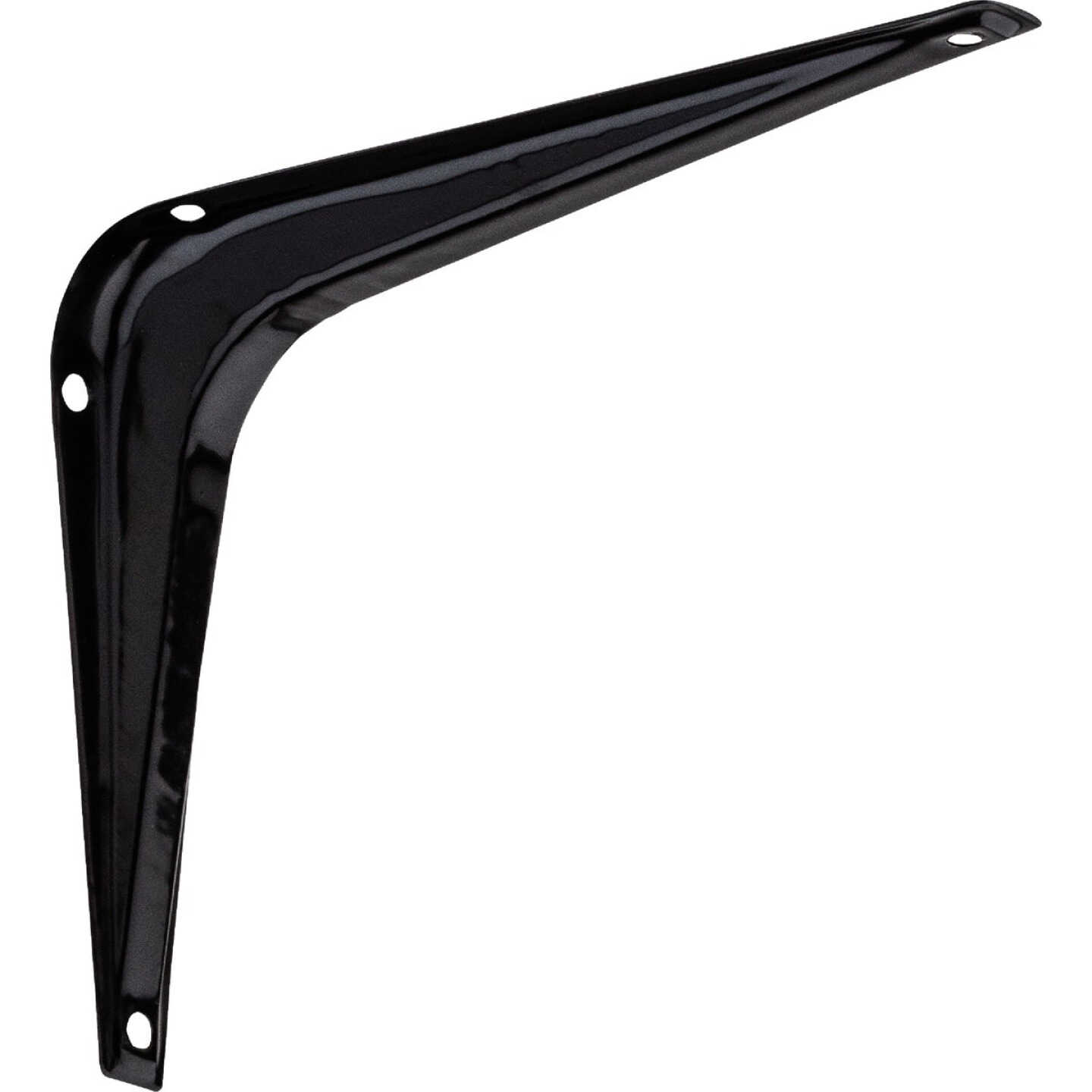 National Hardware 5 In. D. x 6 In. H. Black Steel Shelf Bracket Image 1