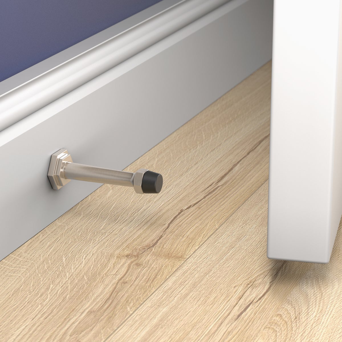 National Hardware Powell 3 In. Satin Nickel Door Stop Image 2