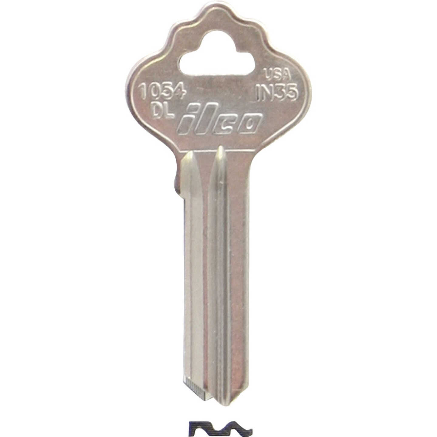 ILCO Nickel Plated File Cabinet Key IN35 / 1054DL (10-Pack) Image 1