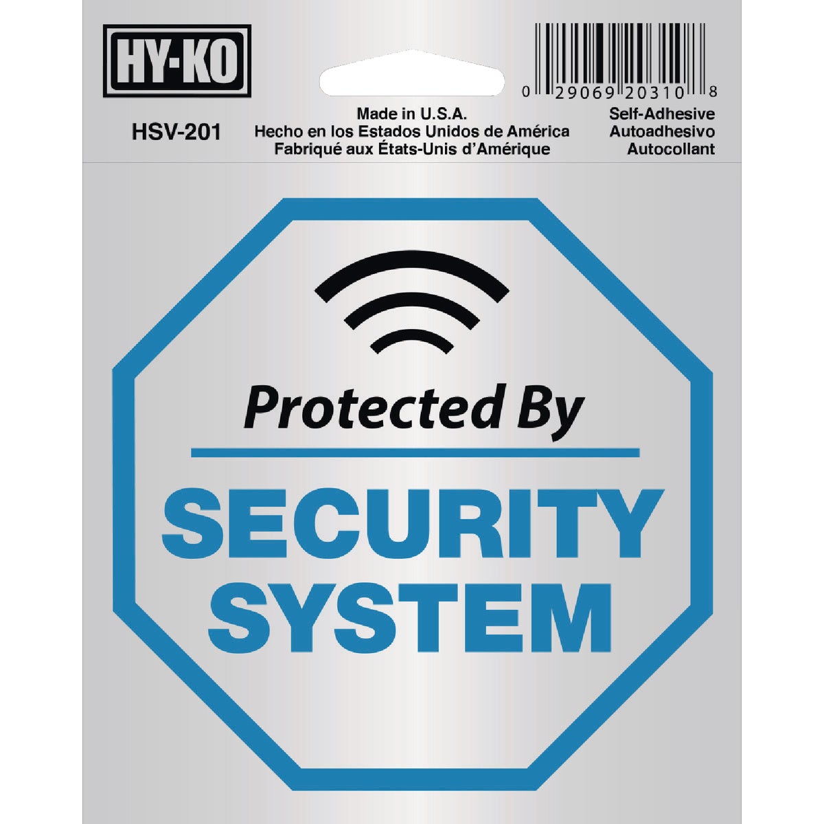 Hy-Ko 4X4 In. Self Adhesive Security System Sign Image 2