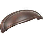 Amerock Ashby 3 & 4 In. Oil-Rubbed Bronze Cup Cabinet Drawer Pull Image 1