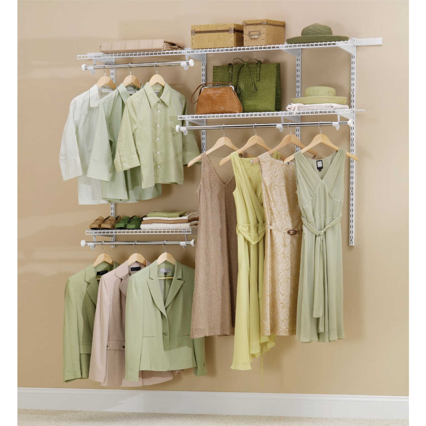 Rubbermaid Configurations 3 Ft. to 6 Ft. No-Cut Adjustable Closet Kit Image 1