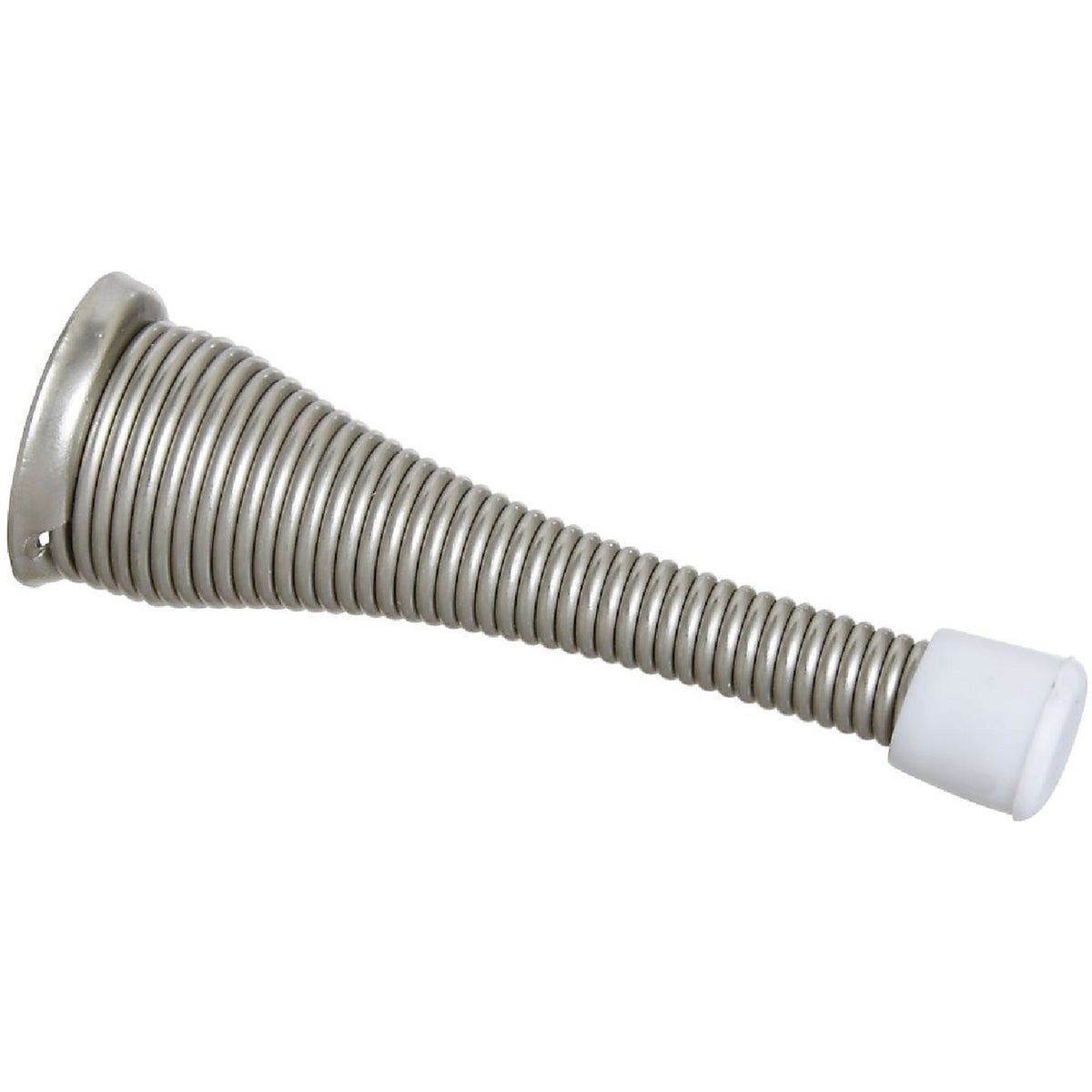 National Hardware Gallery Series Satin Nickel Spring Door Stop Image 3