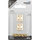 National Hardware 3/4 In. x 11/16 In. Medium Clear Coat Decorative Hinge Image 2