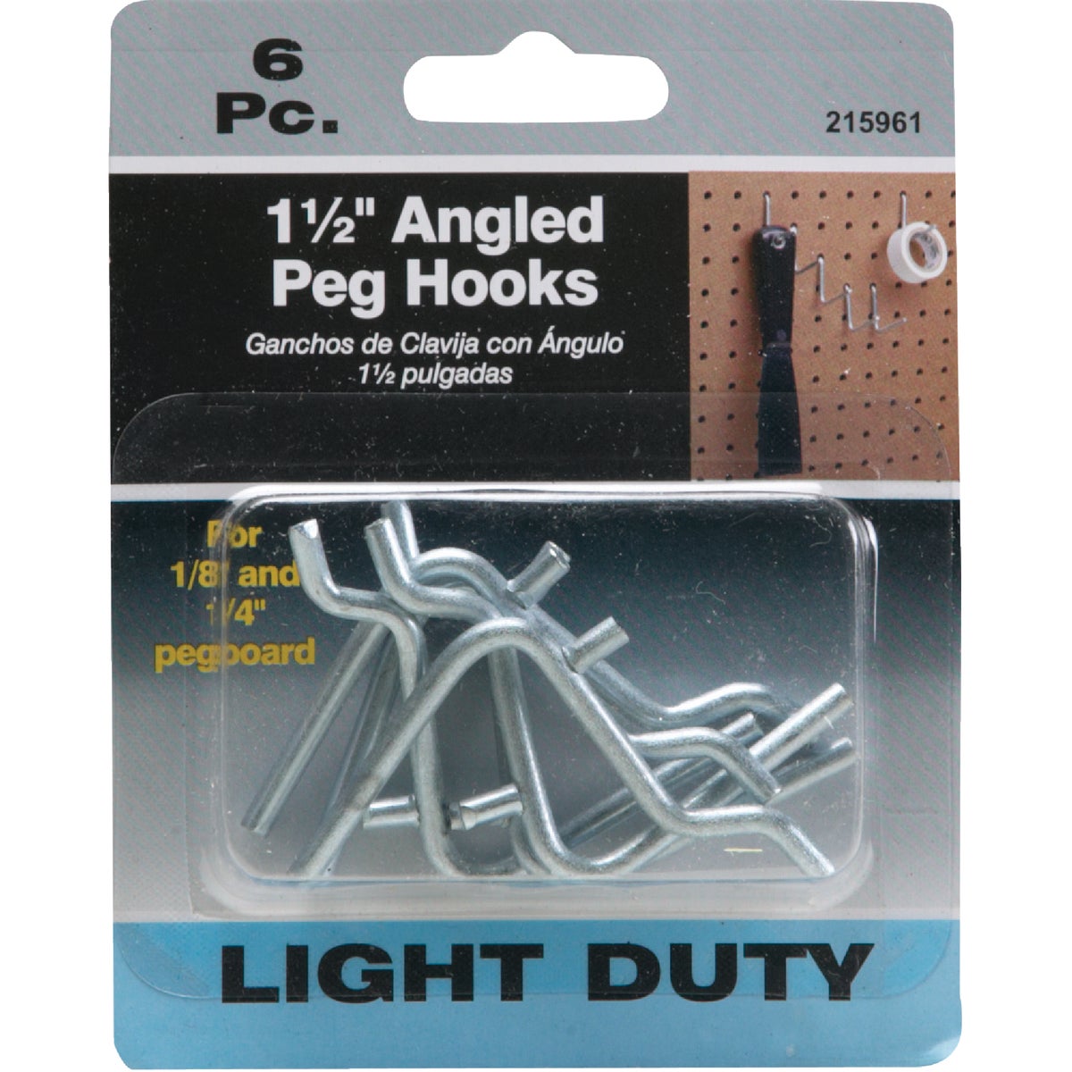 1-1/2 In. Angled Pegboard Hook (6-Count) Image 4