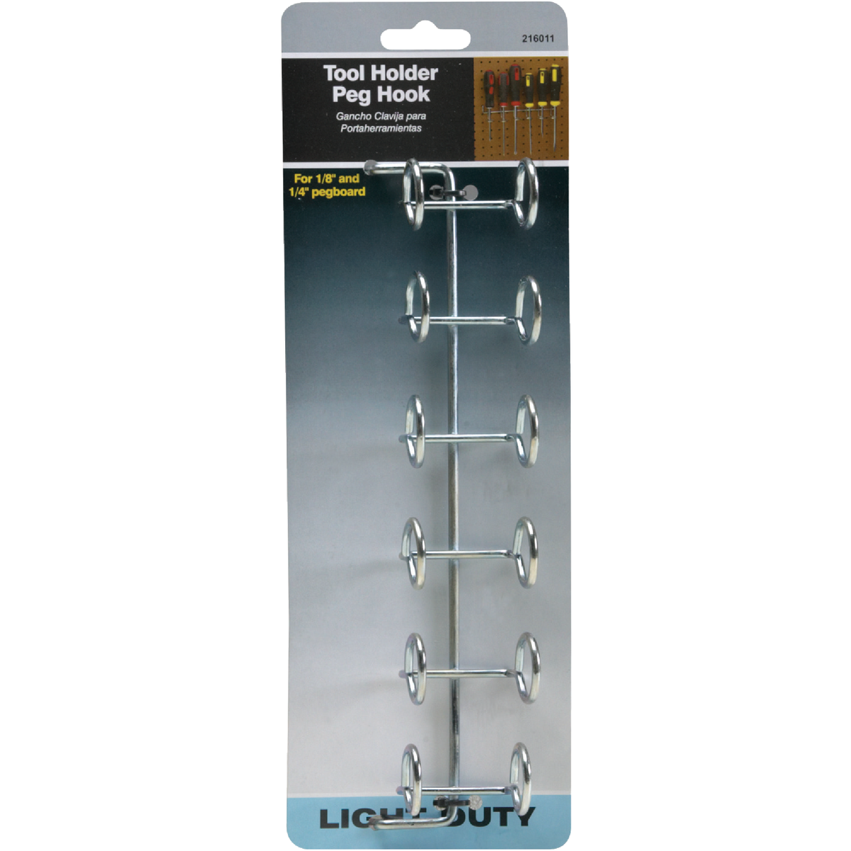 Zinc-Plated Wire 2.4 In. W. x 9.5 In. L. x 2.6 In. D. Tool Holder Hook Image 4