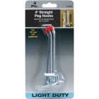 4 In. Light Duty Safety Tip Straight Pegboard Hook (3-Count) Image 4