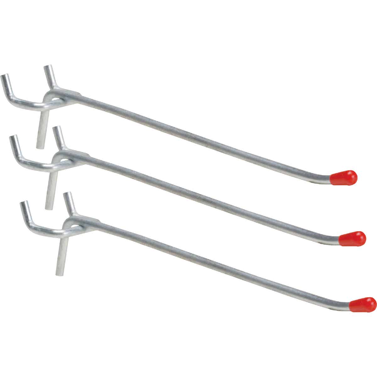 6 In. Light Duty Safety Tip Straight Pegboard Hook (3-Count)