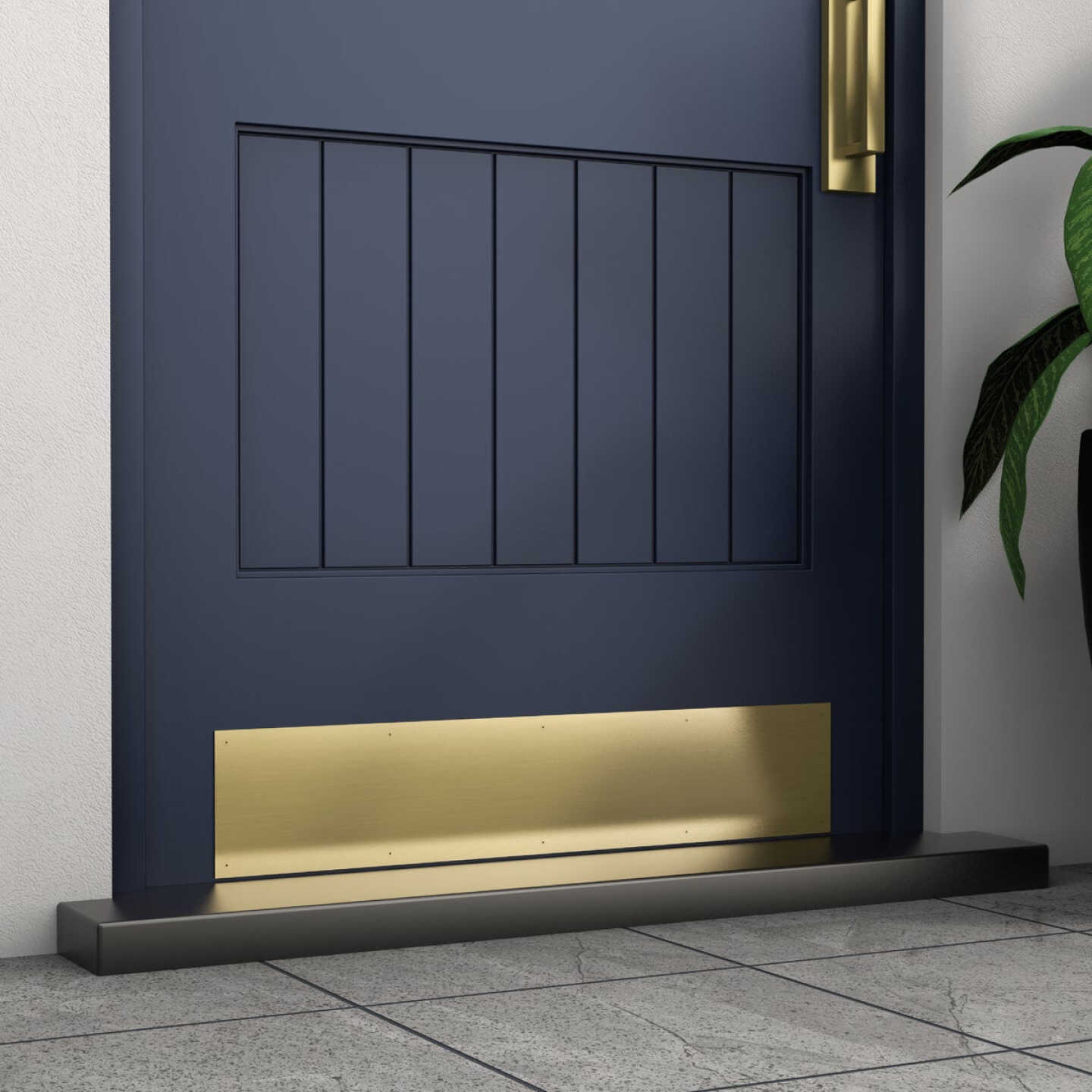 National Hardware 6 In. x 30 In. Brushed Gold Kickplate Image 2