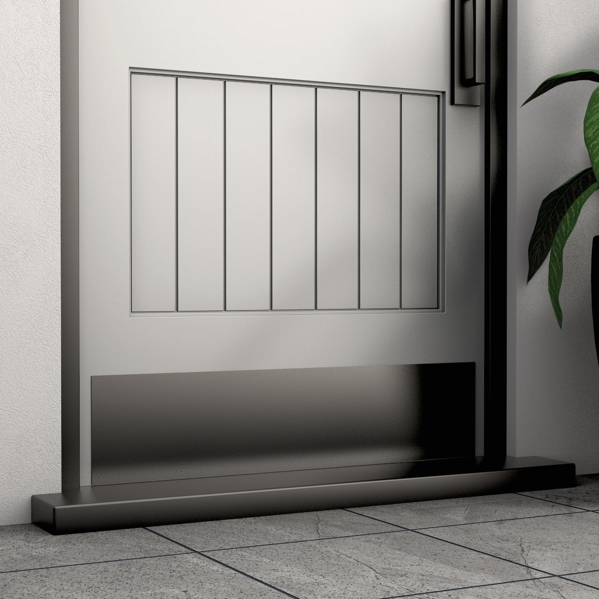 National Hardware 8 In. x 34 In. Matte Black Kickplate Image 2