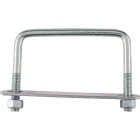 National Hardware 3/8 In. x 4 In. x 3 In. Zinc Square U Bolt Image 2