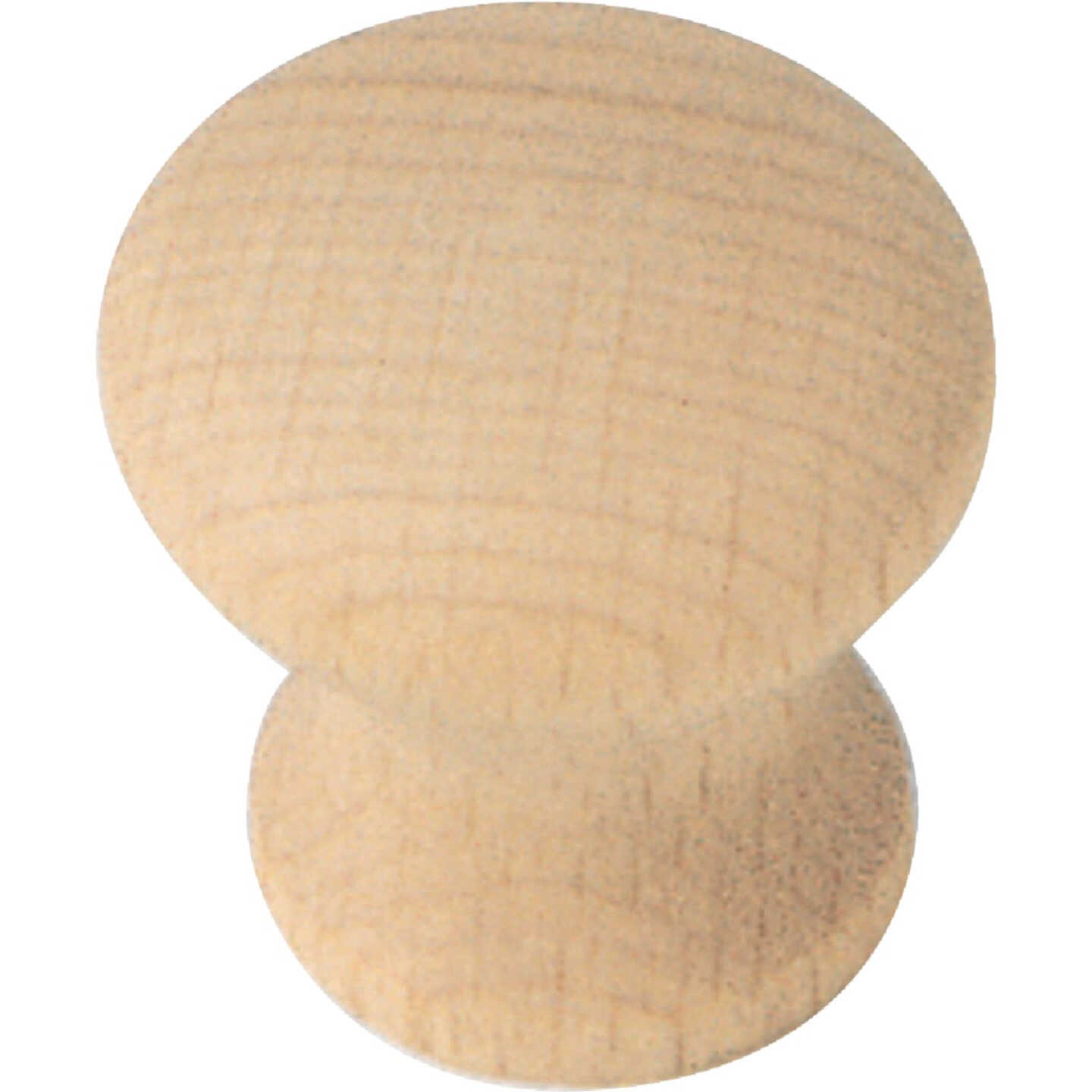 Laurey Au Natural Wood Round 1-1/4 In. Cabinet Knob Image 1