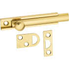 National Hardware Gallery Series 3 In. Polished Brass Door Surface Bolt Image 1