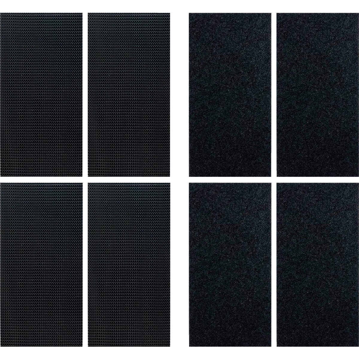 Wrap-It Storage Stick 'Em 2 In. x 4 In. Industrial Strength Black Hook & Loop Strip (4 Ct.)