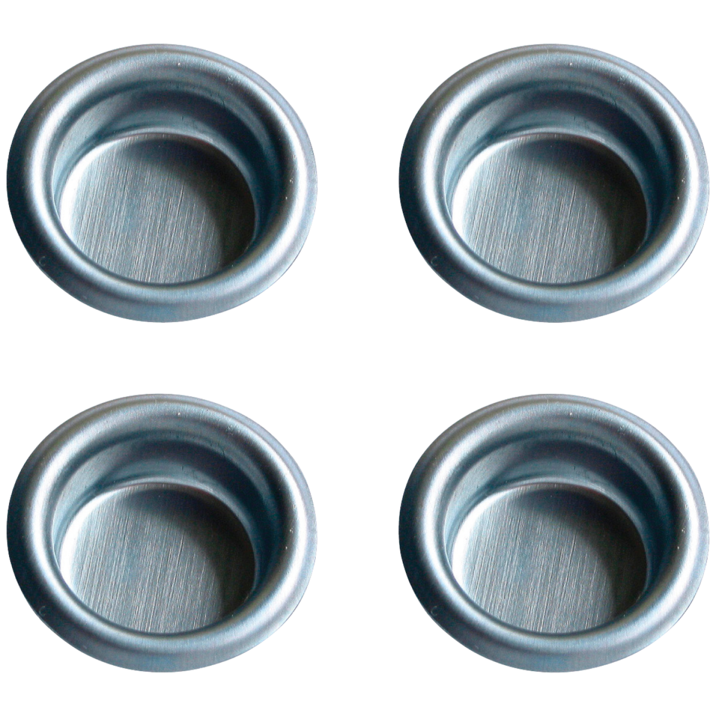Johnson Hardware 3/4 In. Dia. Satin Nickel Flush Cup Pocket Door Pull (4-Count) Image 1