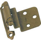 Laurey Antique Brass 3/8 In. Self-Closing Inset Hinge, (2-Pack) Image 1