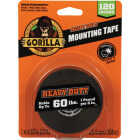 Gorilla 1 In. x 120 In. Black Heavy Duty Double-Sided Mounting Tape (60 Lb. Capacity) Image 1