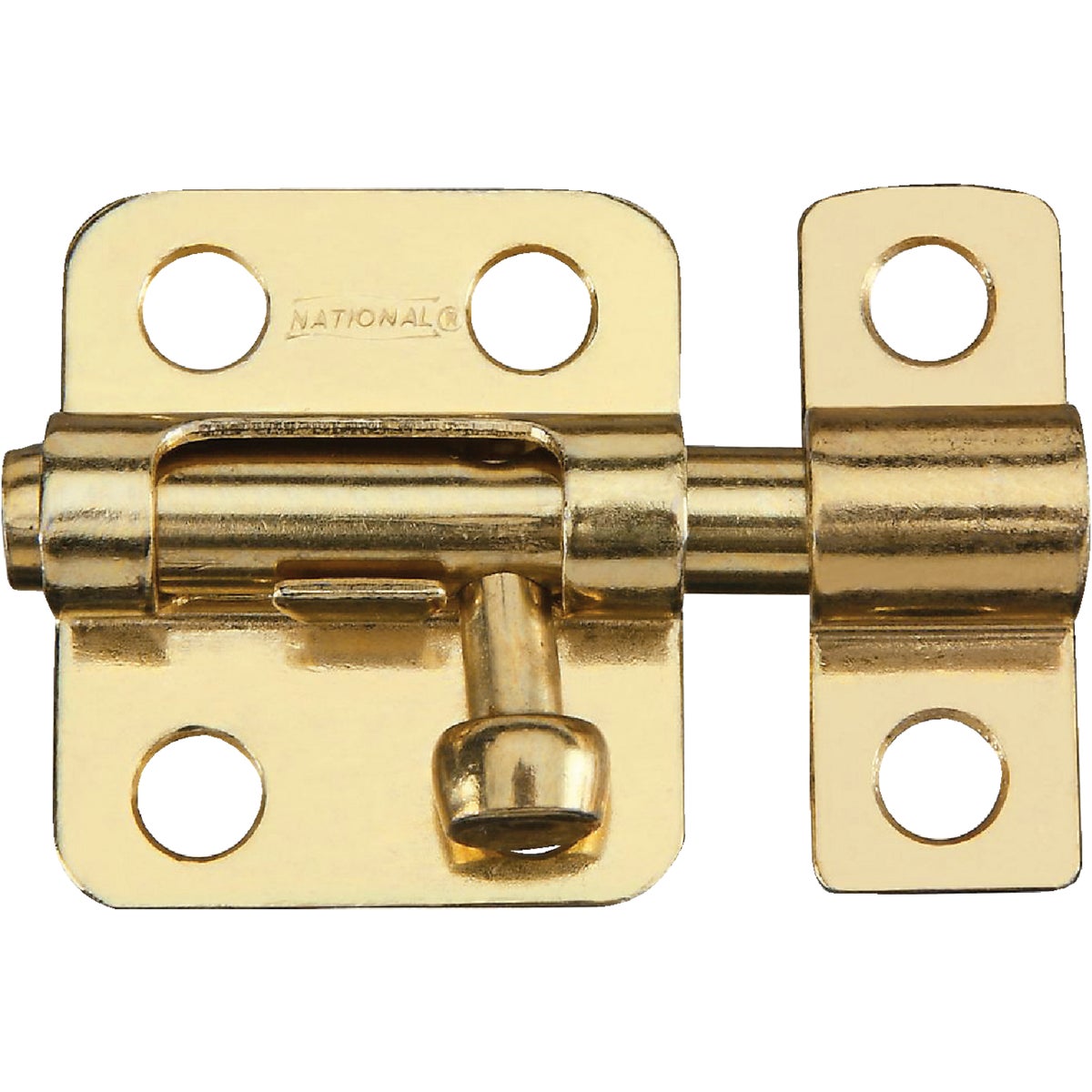 National Hardware 2 In. Satin Brass Cellar Window Barrel Bolt