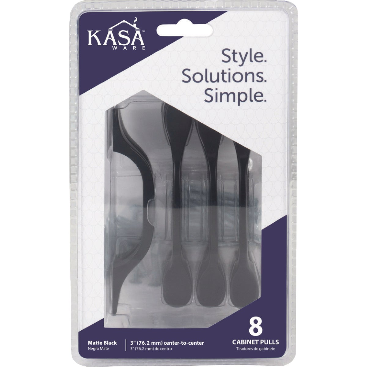 KasaWare 5 In. Matte Black Cabinet Pull (8-Pack) Image 1