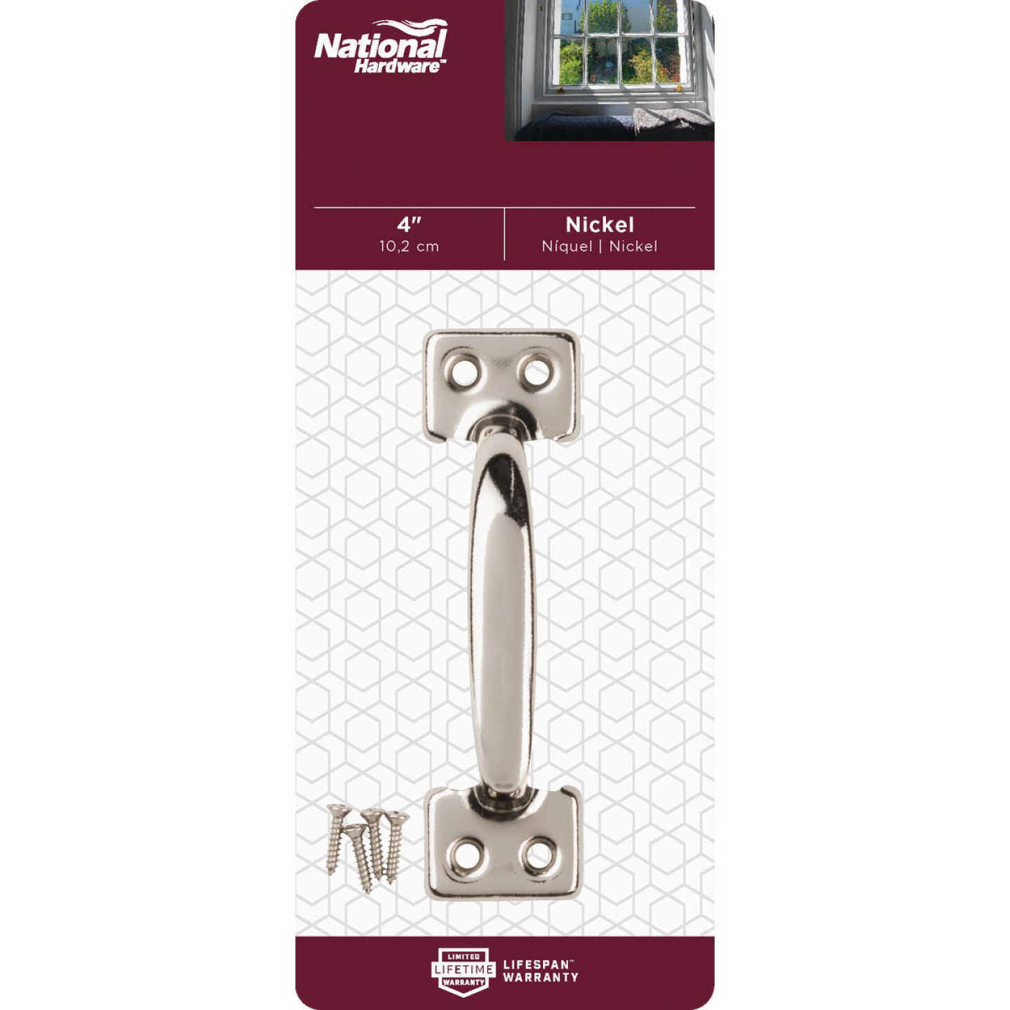 National Hardware 4 In. Nickel Window Sash Lift Image 2