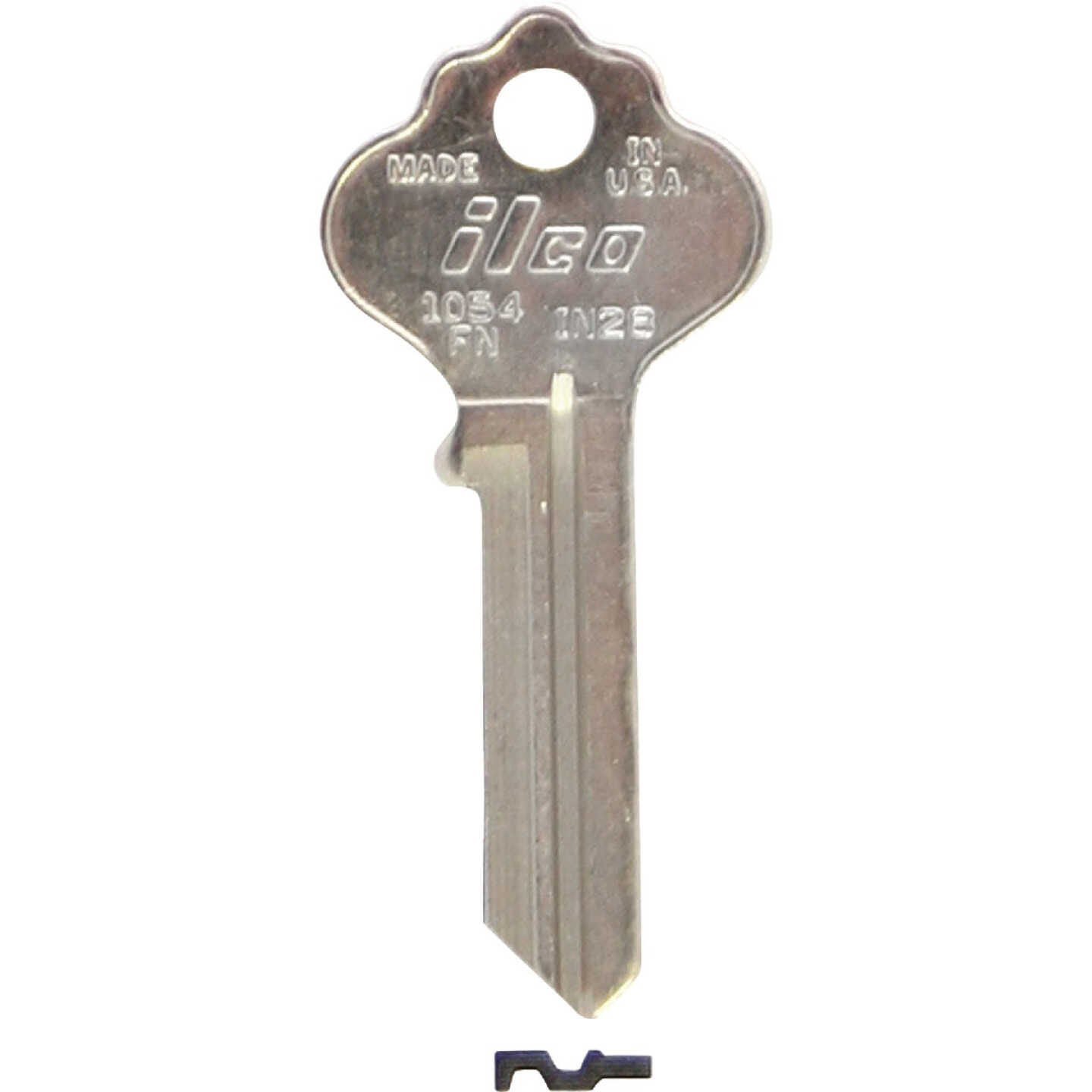 ILCO Nickel Plated File Cabinet Key IN28 / 1054FN (10-Pack) Image 1
