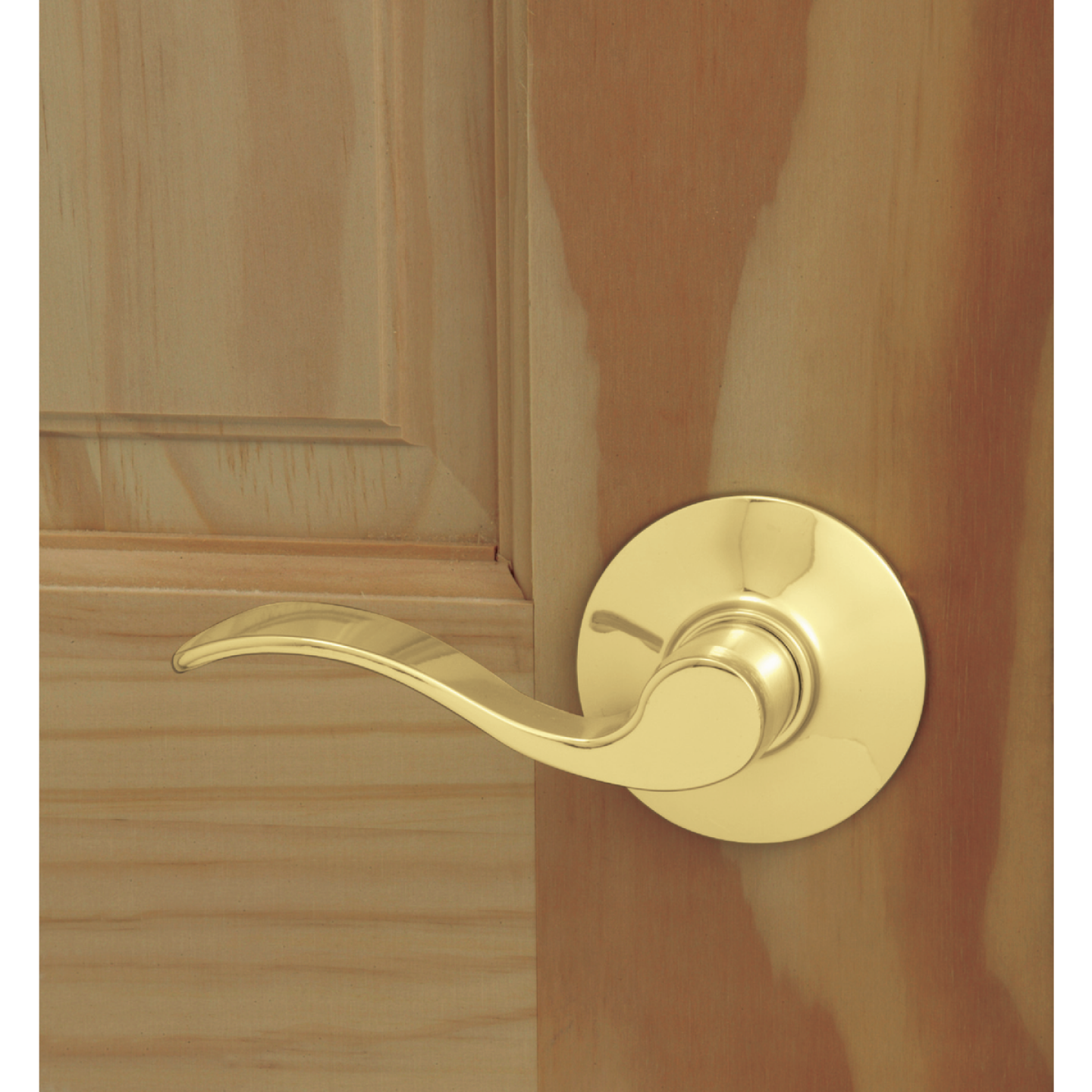 Schlage Accent Bright Brass Passage Door Lever Image 2