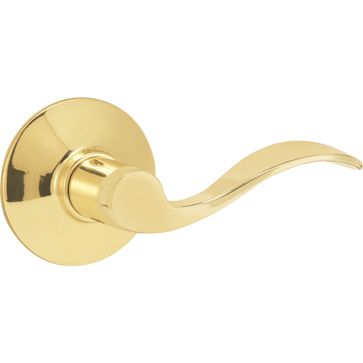 Schlage Accent Bright Brass Passage Door Lever Image 3