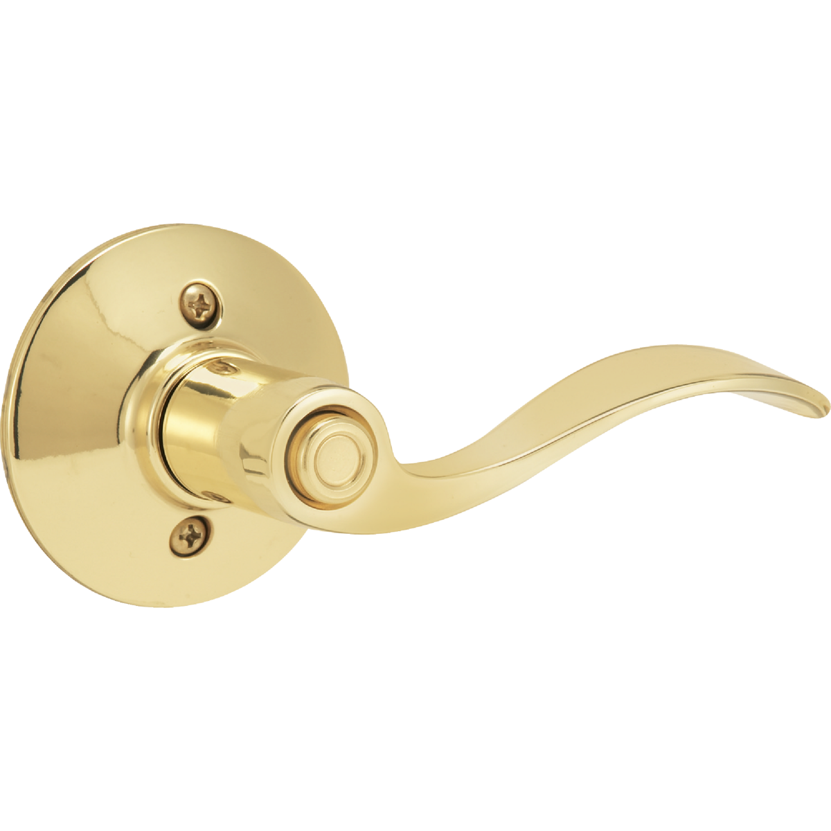 Schlage Accent Bright Brass Privacy Door Lever Image 1