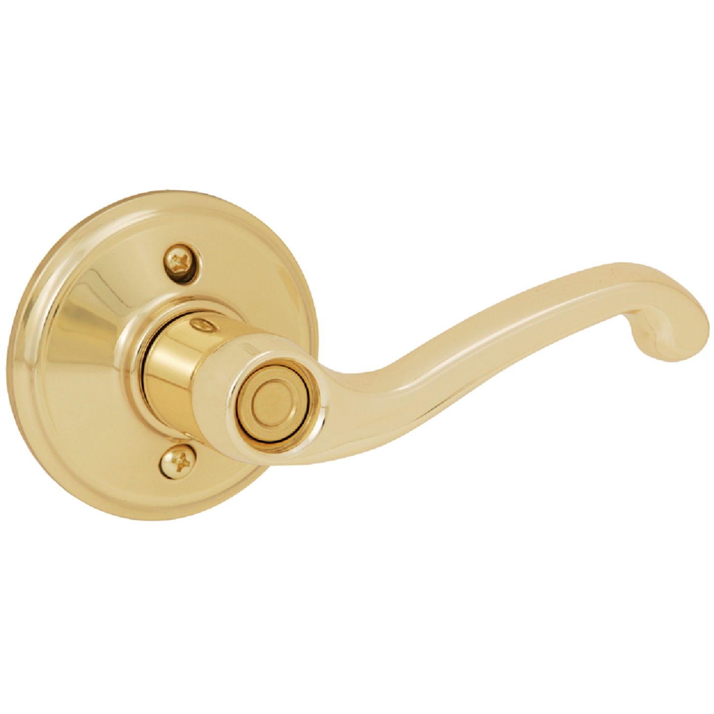 Schlage Flair Polished Brass Privacy Door Lever Image 1