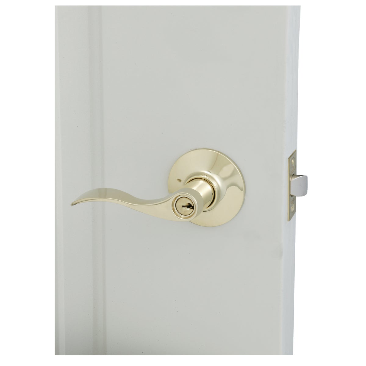 Schlage Accent Ultima Bright Brass Entry Door Lever Image 2