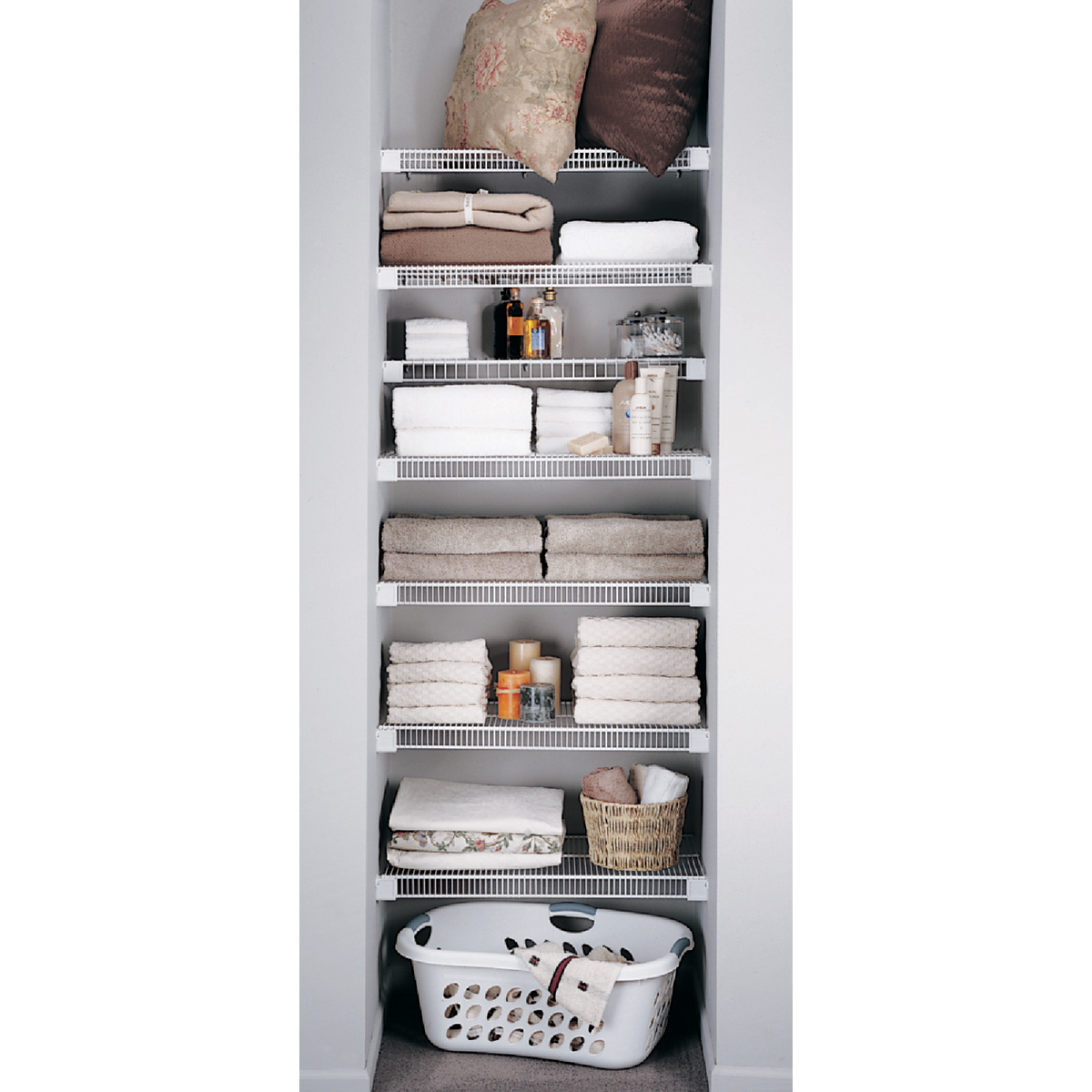 ClosetMaid SuperSlide 6 Ft. W. x 16 In. D. Ventilated Closet Shelf, White Image 4