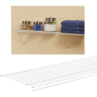 ClosetMaid SuperSlide 4 Ft. W. x 12 In. D. Ventilated Closet Shelf, White Image 1