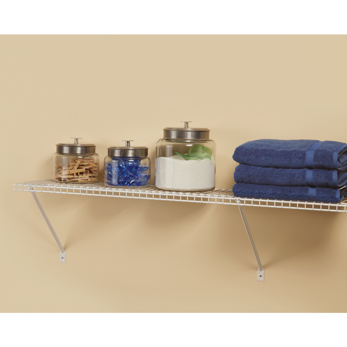 ClosetMaid SuperSlide 4 Ft. W. x 12 In. D. Ventilated Closet Shelf, White Image 2