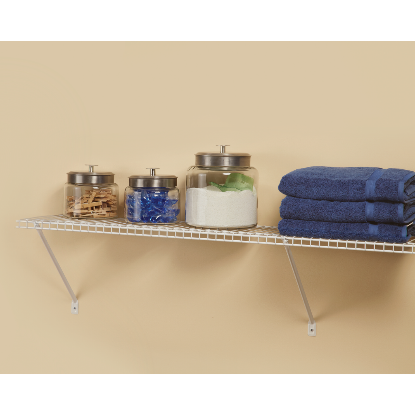 ClosetMaid SuperSlide 4 Ft. W. x 12 In. D. Ventilated Closet Shelf, White Image 2