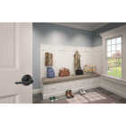 Schlage Latitude Matte Black Keyed Entry Door Lever Image 2