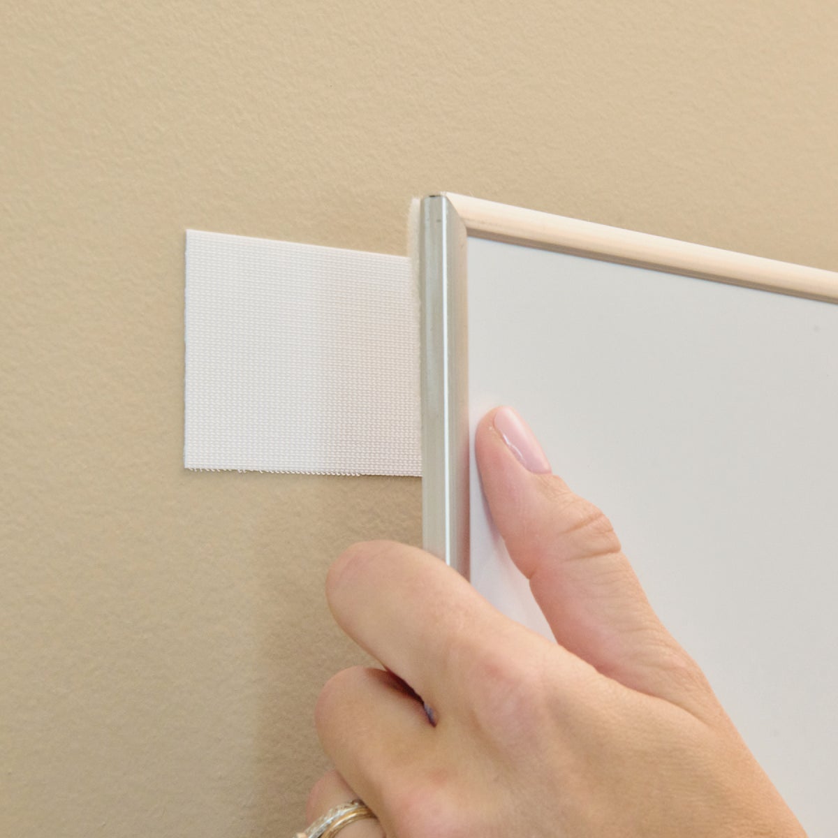 Wrap-It Storage Stick 'Em 2 In. x 4 In. Industrial Strength White Hook & Loop Strip (4 Ct.) Image 2