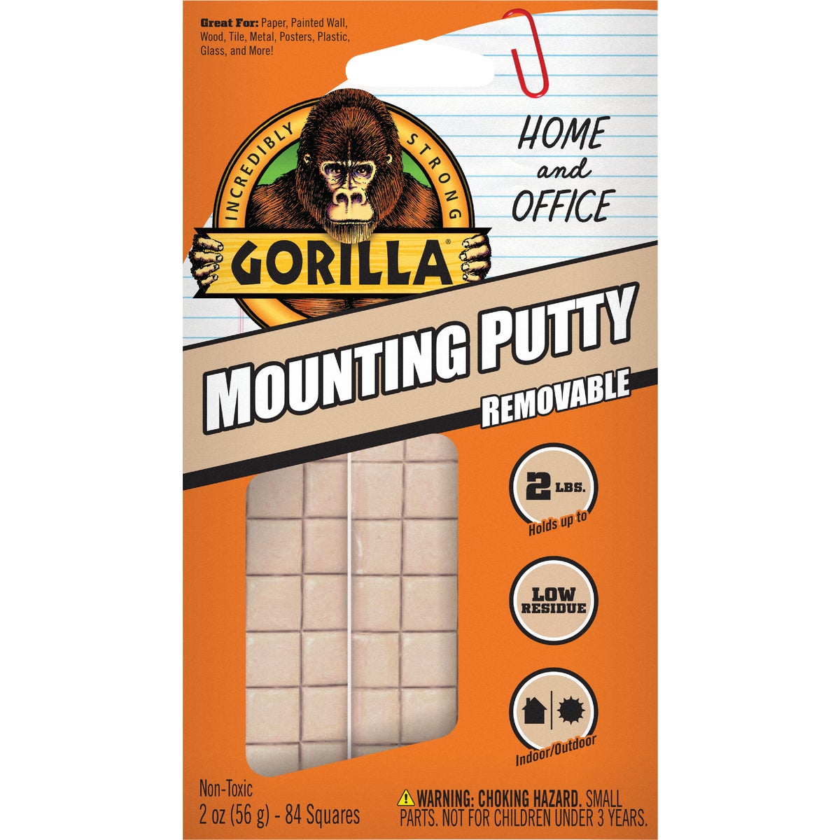 Gorilla 2 Oz. Mounting Putty (84-Squares)