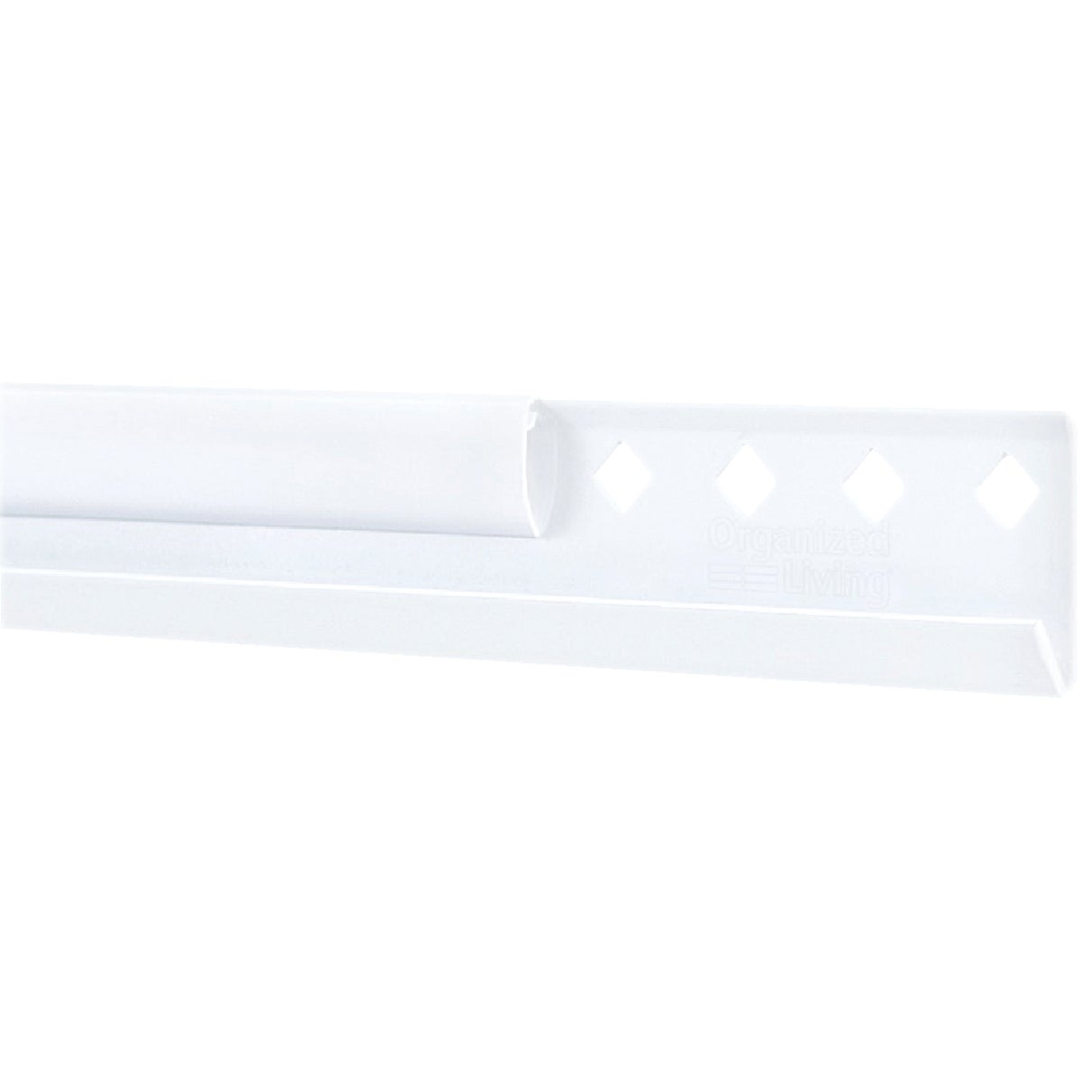FreedomRail 24 In. White Horizontal Hanging Rail with Cover Image 1