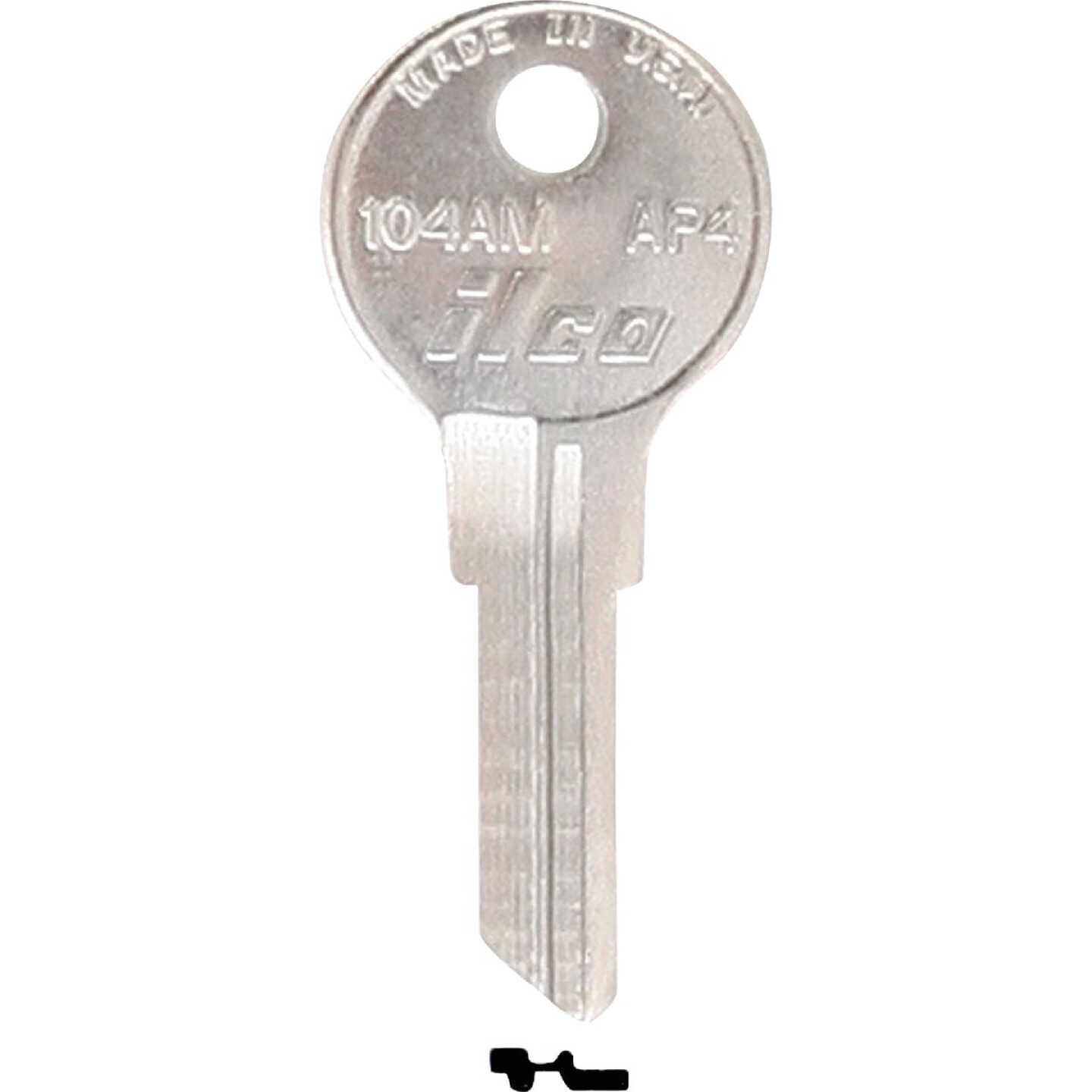 ILCO APS Nickel Plated File Cabinet Key AP4 / 104AM (10-Pack) Image 1
