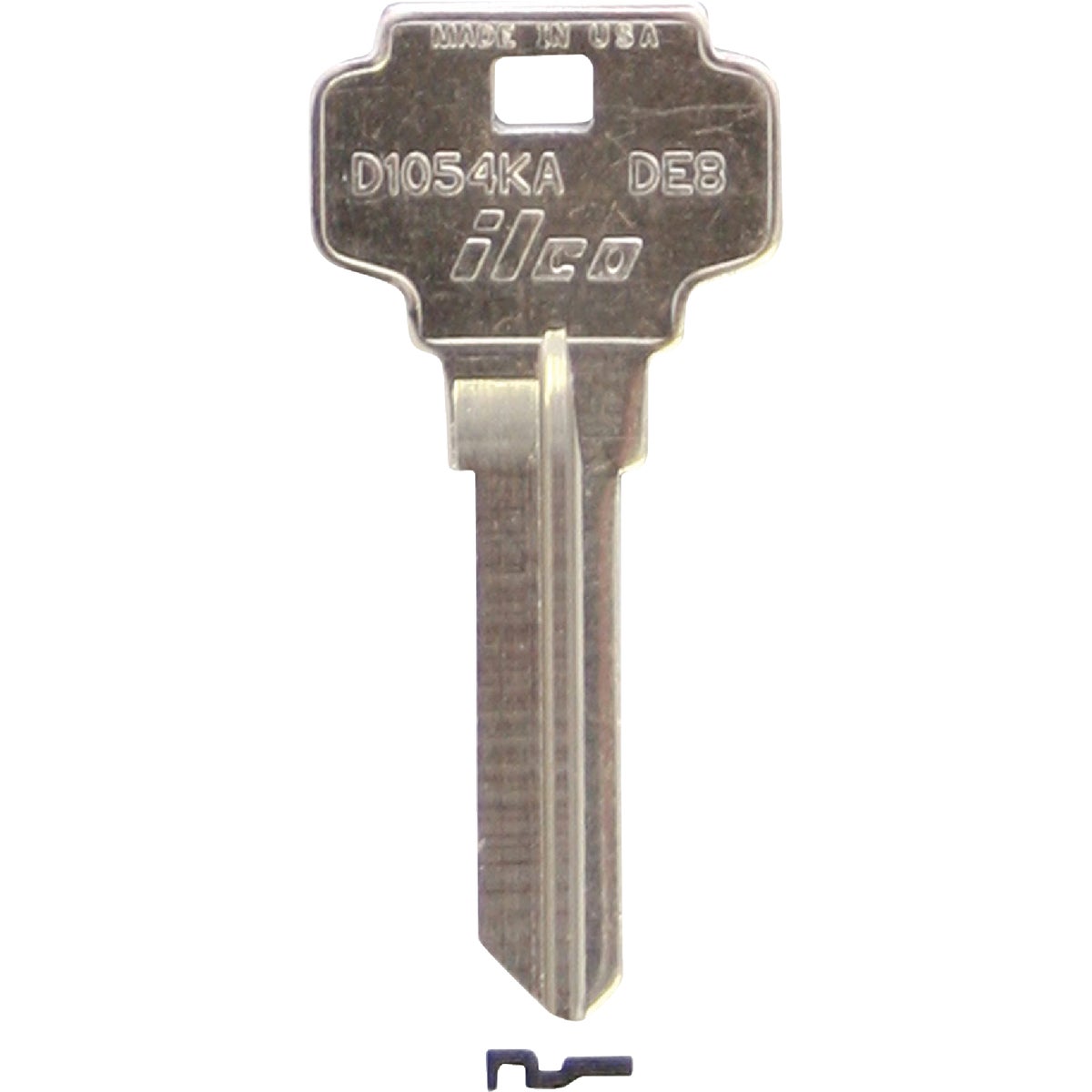 ILCO Dexter Nickel Plated House Key, DE8 / D1054KA (10-Pack)