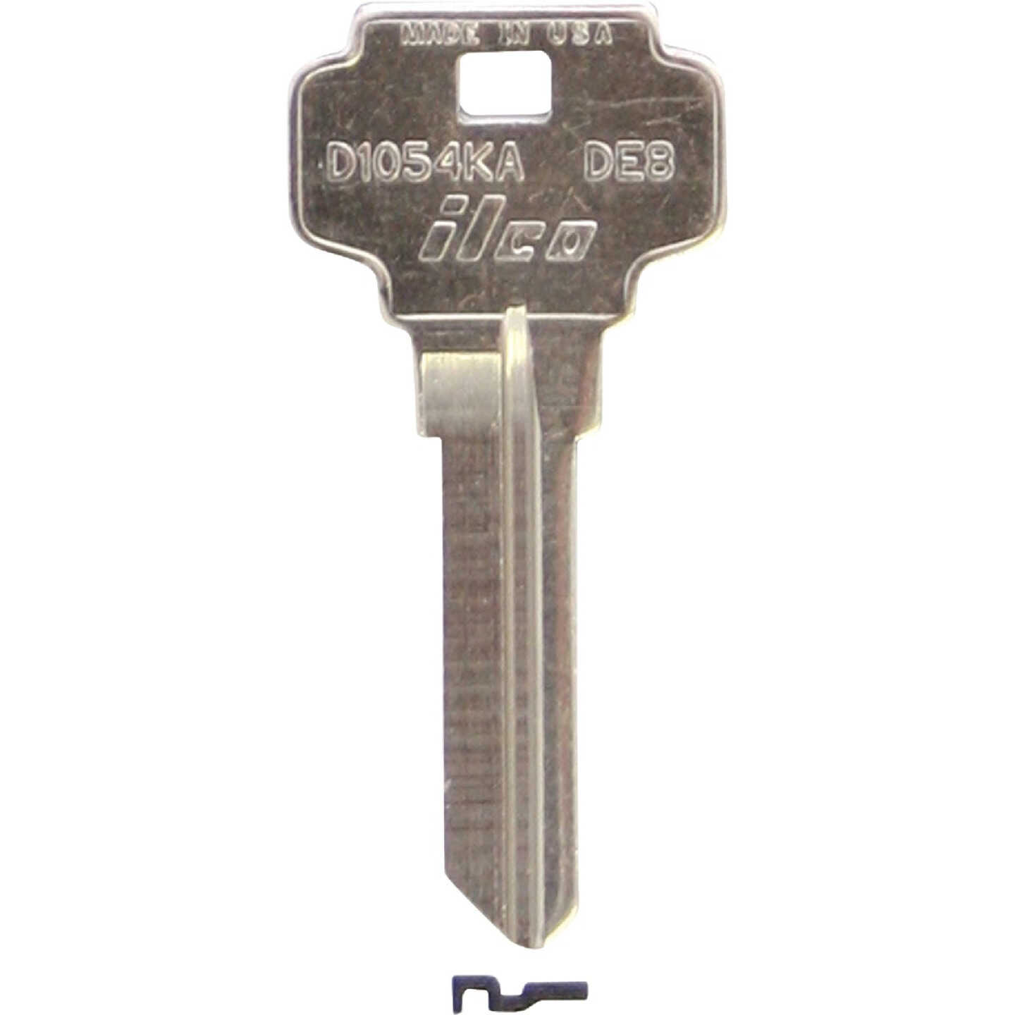 ILCO Dexter Nickel Plated House Key, DE8 / D1054KA (10-Pack) Image 1
